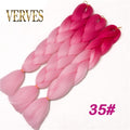 VERVES Braiding Hair 1 piece 24inch Jumbo Braids 100g/piece Synthetic ombre high temperature Fiber Hair Extensions crochet braid