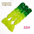 VERVES Braiding Hair 1 piece 24inch Jumbo Braids 100g/piece Synthetic ombre high temperature Fiber Hair Extensions crochet braid