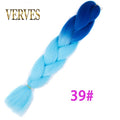 VERVES Braiding Hair 1 piece 24inch Jumbo Braids 100g/piece Synthetic ombre high temperature Fiber Hair Extensions crochet braid