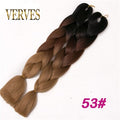 VERVES Braiding Hair 1 piece 24inch Jumbo Braids 100g/piece Synthetic ombre high temperature Fiber Hair Extensions crochet braid