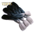 VERVES Braiding Hair 1 piece 24inch Jumbo Braids 100g/piece Synthetic ombre high temperature Fiber Hair Extensions crochet braid