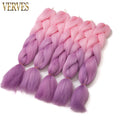 VERVES Braiding Hair 1 piece 24inch Jumbo Braids 100g/piece Synthetic ombre high temperature Fiber Hair Extensions crochet braid