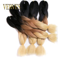 VERVES Braiding Hair 1 piece 24inch Jumbo Braids 100g/piece Synthetic ombre high temperature Fiber Hair Extensions crochet braid
