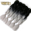 VERVES Braiding Hair 1 piece 24inch Jumbo Braids 100g/piece Synthetic ombre high temperature Fiber Hair Extensions crochet braid
