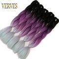 VERVES Braiding Hair 1 piece 24inch Jumbo Braids 100g/piece Synthetic ombre high temperature Fiber Hair Extensions crochet braid