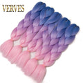 VERVES Braiding Hair 1 piece 24inch Jumbo Braids 100g/piece Synthetic ombre high temperature Fiber Hair Extensions crochet braid