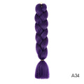 Hair Braid Synthetic Hair Extensions Jumbo False Braid Ombre Braiding Hair Pink Grey Blue Color