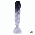 Hair Braid Synthetic Hair Extensions Jumbo False Braid Ombre Braiding Hair Pink Grey Blue Color