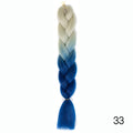 Hair Braid Synthetic Hair Extensions Jumbo False Braid Ombre Braiding Hair Pink Grey Blue Color