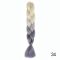 Hair Braid Synthetic Hair Extensions Jumbo False Braid Ombre Braiding Hair Pink Grey Blue Color