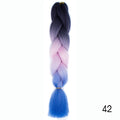 Hair Braid Synthetic Hair Extensions Jumbo False Braid Ombre Braiding Hair Pink Grey Blue Color