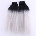 2pcs/lot Black to Golden Ombre hair Bundles 16-20 inch Available 70 Gram one piece Kinky Straight Hair extension Synthetic weave