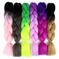 Sambraid 24 Inch Ombre Jumbo Braiding Hair For Jumbo Braids 100g/Pack False Hair Synthetic Crochet Braids Hair Extensions