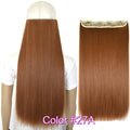 TOPREETY Heat Resistant B5 Synthetic Fiber 24" 60cm 120gr Straight 5 clips on clip in hair Extensions 90 colors available