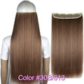 TOPREETY Heat Resistant B5 Synthetic Fiber 24" 60cm 120gr Straight 5 clips on clip in hair Extensions 90 colors available