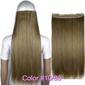TOPREETY Heat Resistant B5 Synthetic Fiber 24" 60cm 120gr Straight 5 clips on clip in hair Extensions 90 colors available