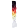 FALEMEI Three Tone Color Crochet Hair Extensions Kanekalon Hair Synthetic Crochet Braids Ombre Jumbo Braiding Hair Extensions