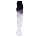 FALEMEI Three Tone Color Crochet Hair Extensions Kanekalon Hair Synthetic Crochet Braids Ombre Jumbo Braiding Hair Extensions