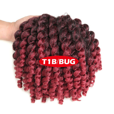Jamaican Bounce Crochet Hair Ombre Crochet Braids Synthetic Braiding Curly Crochet Twist Hair Extensions 8Inch Blonde Hair