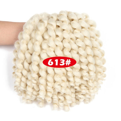 Jamaican Bounce Crochet Hair Ombre Crochet Braids Synthetic Braiding Curly Crochet Twist Hair Extensions 8Inch Blonde Hair