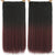 Soowee Long Straight Black to Gray Natural Color Women Ombre Hair High Tempreture Synthetic Hairpiece Clip in Hair Extensions
