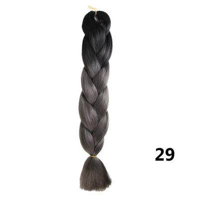 Crochet Braids Kanekalon Synthetic Hair 24 inch Jumbo Braiding Hair 100g/Pack Blonde Grey Crochet Twists Braids Hair Extensions