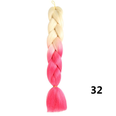 Crochet Braids Kanekalon Synthetic Hair 24 inch Jumbo Braiding Hair 100g/Pack Blonde Grey Crochet Twists Braids Hair Extensions
