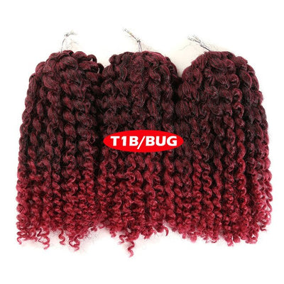 Crochet Braids kinky Twist Hair 8 inches Curly Crochet Hair Crochet Braiding Hair Ombre Synthetic Hair Extensions