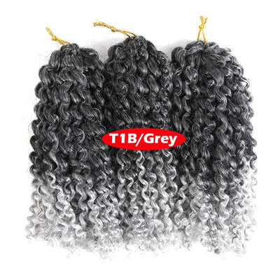 Crochet Braids kinky Twist Hair 8 inches Curly Crochet Hair Crochet Braiding Hair Ombre Synthetic Hair Extensions