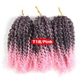Crochet Braids kinky Twist Hair 8 inches Curly Crochet Hair Crochet Braiding Hair Ombre Synthetic Hair Extensions
