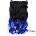 Allaosify 24" Curly 3/4 Full Head Clip in Hair Extensions Black Brown Blonde Real Natural Synthetic One Piece for Hair