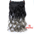 Allaosify 24" Curly 3/4 Full Head Clip in Hair Extensions Black Brown Blonde Real Natural Synthetic One Piece for Hair