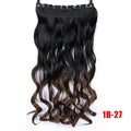 Allaosify 24" Curly 3/4 Full Head Clip in Hair Extensions Black Brown Blonde Real Natural Synthetic One Piece for Hair