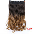 Allaosify 24" Curly 3/4 Full Head Clip in Hair Extensions Black Brown Blonde Real Natural Synthetic One Piece for Hair