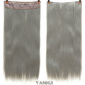 Allaosify 60cm 5 Clip In Hair Extension Heat Resistant Fake Hairpieces Long Straight Hairstyles Synthetic Clip In On Hair