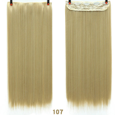 Allaosify 60cm 5 Clip In Hair Extension Heat Resistant Fake Hairpieces Long Straight Hairstyles Synthetic Clip In On Hair