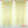 Soowee Long Straight Brown to Blonde Natural Color Women Ombre Hair High Tempreture Synthetic Hairpiece Clip in Hair Extensions