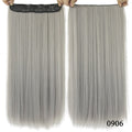 Soowee Long Straight Brown to Blonde Natural Color Women Ombre Hair High Tempreture Synthetic Hairpiece Clip in Hair Extensions