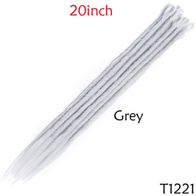 SNOILITE 20inch/24inch Handmade Dreadlocks Extensions Fashion Reggae Crochet Hip-Hop Synthetic Dreads Crochet Braiding Hair