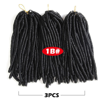 Soft Dreadlocks Crochet Braids 14 inches Synthetic Braiding Hair 30 Roots Crochet Hair Extensions For Women