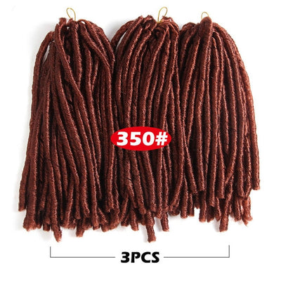 Soft Dreadlocks Crochet Braids 14 inches Synthetic Braiding Hair 30 Roots Crochet Hair Extensions For Women