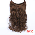 DIFEI 24 inch Long Synthetic Hair Heat Resistant Hairpiece Fish Line Straight Hair Extensions Secret Invisible Hairpieces