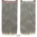 DIFEI 24 - inch straight hair patch women's high temperature fiber patch Hair Extensions Clip In Hair Extensions