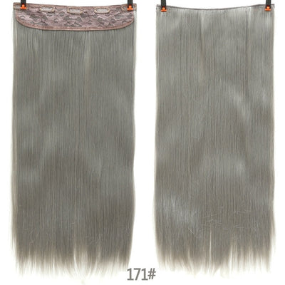DIFEI 24 - inch straight hair patch women's high temperature fiber patch Hair Extensions Clip In Hair Extensions