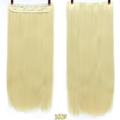 DIFEI 24 - inch straight hair patch women's high temperature fiber patch Hair Extensions Clip In Hair Extensions