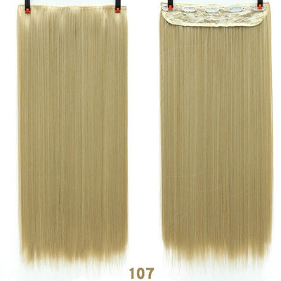 DIFEI 24 - inch straight hair patch women's high temperature fiber patch Hair Extensions Clip In Hair Extensions