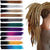 SNOILITE 20inch/24inch Handmade Dreadlocks Extensions Fashion Reggae Crochet Hip-Hop Synthetic Dreads Crochet Braiding Hair