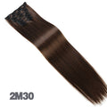 JINKAILI  12colors 24" 16 Clips in Hair Extensions Long Straight Synthetic Black Blonde Hairpieces 6Pcs/Set Heat Resistant False