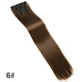 JINKAILI  12colors 24" 16 Clips in Hair Extensions Long Straight Synthetic Black Blonde Hairpieces 6Pcs/Set Heat Resistant False