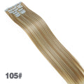 JINKAILI  12colors 24" 16 Clips in Hair Extensions Long Straight Synthetic Black Blonde Hairpieces 6Pcs/Set Heat Resistant False